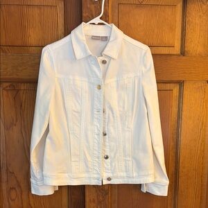 Chico’s White Jean Jacket